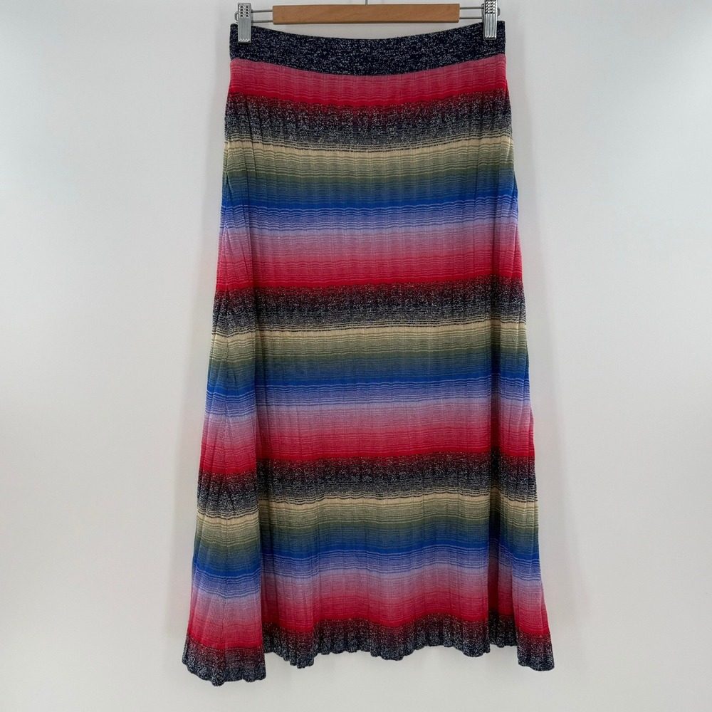 ZARA Limited Edition Metallic Thread Midi Skirt Size Medium
